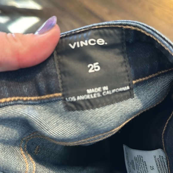 Vince Jeans Straight Dark Wash 25 EUC - Picture 6 of 10